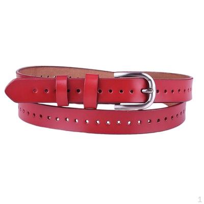 Fashion Leather Belt with Pin Buckle Pants Waist Strap Accessory for