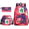 Attack Giant Attackontitan School Bag Three-Piece Printed Backpack Student Computer Canvas Bag