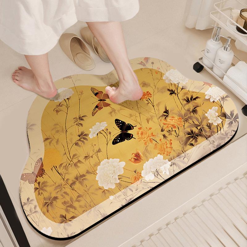 Cloud Floor Mat Bathroom Diatom Mud Soft Mat Non-slip Absorbent Bathroom Bathroom Door Mat Quick Drying Carpet