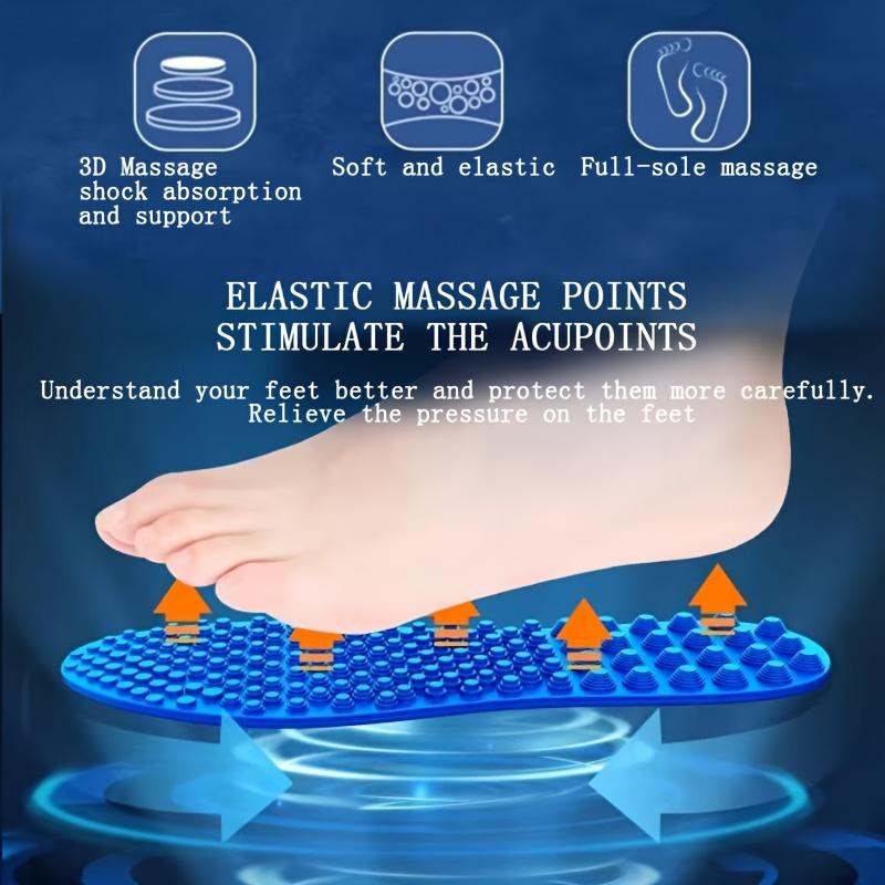 1 Pair of Massage Insoles, Foot Massage Insoles, Foot Massager, Foot, Can Be Cut, Suitable for Both Men And Women High Elasticity And Shock Absorption