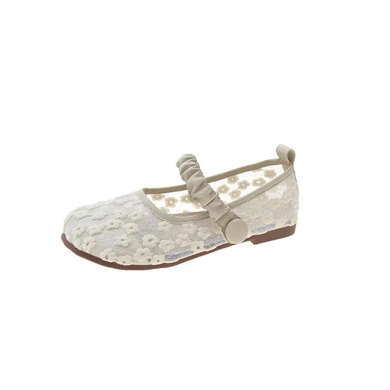 Ladies Footwear Round Toe Grey With Heel Transparent Women's Flat Shoes Cheap Clearance On Offer Elegant and Fashionable Dress