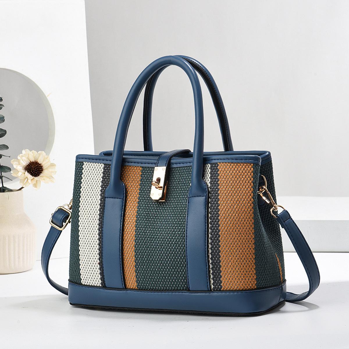 

The Latest Fashion Hued Patchwork Casual Compact Bag All Style Single Shoulder Female Bag Large Capacity Mother Bag Crossbody Bag .