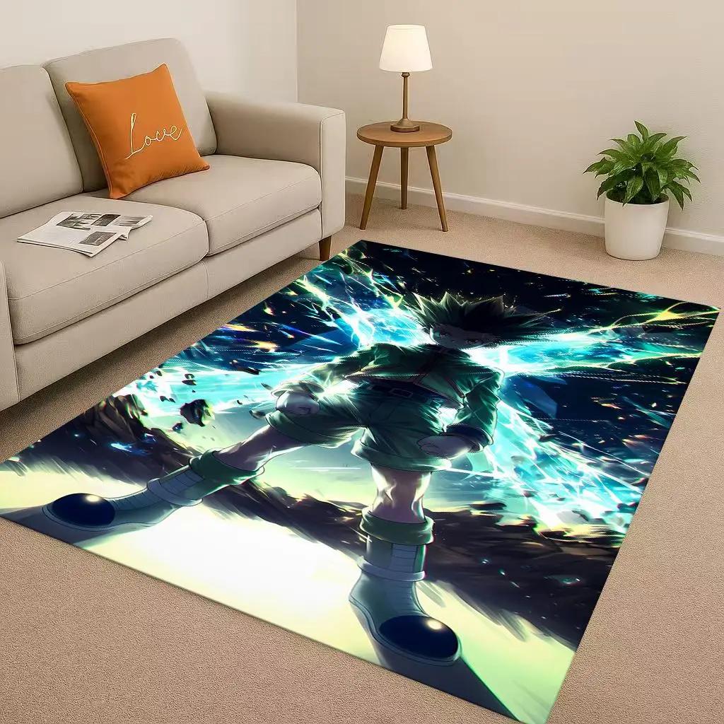 3D Anime Hunter X Hunter Killua Cartoon Living Room Non-Slip Area Rug Carpet for Bedroom Playroom Sofa,Home Decor Doormat Kids