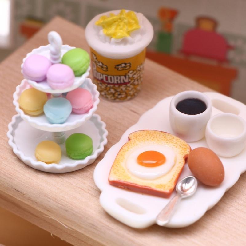 Mini Cake Stand For Dollhouses Simulation 3 Tiers Metal Design Lightweight Yet Stable Role Play Essential