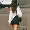 Casual Streetwear Cropped Knit Top With Asymmetrical Hem Off-Shoulder Design Women