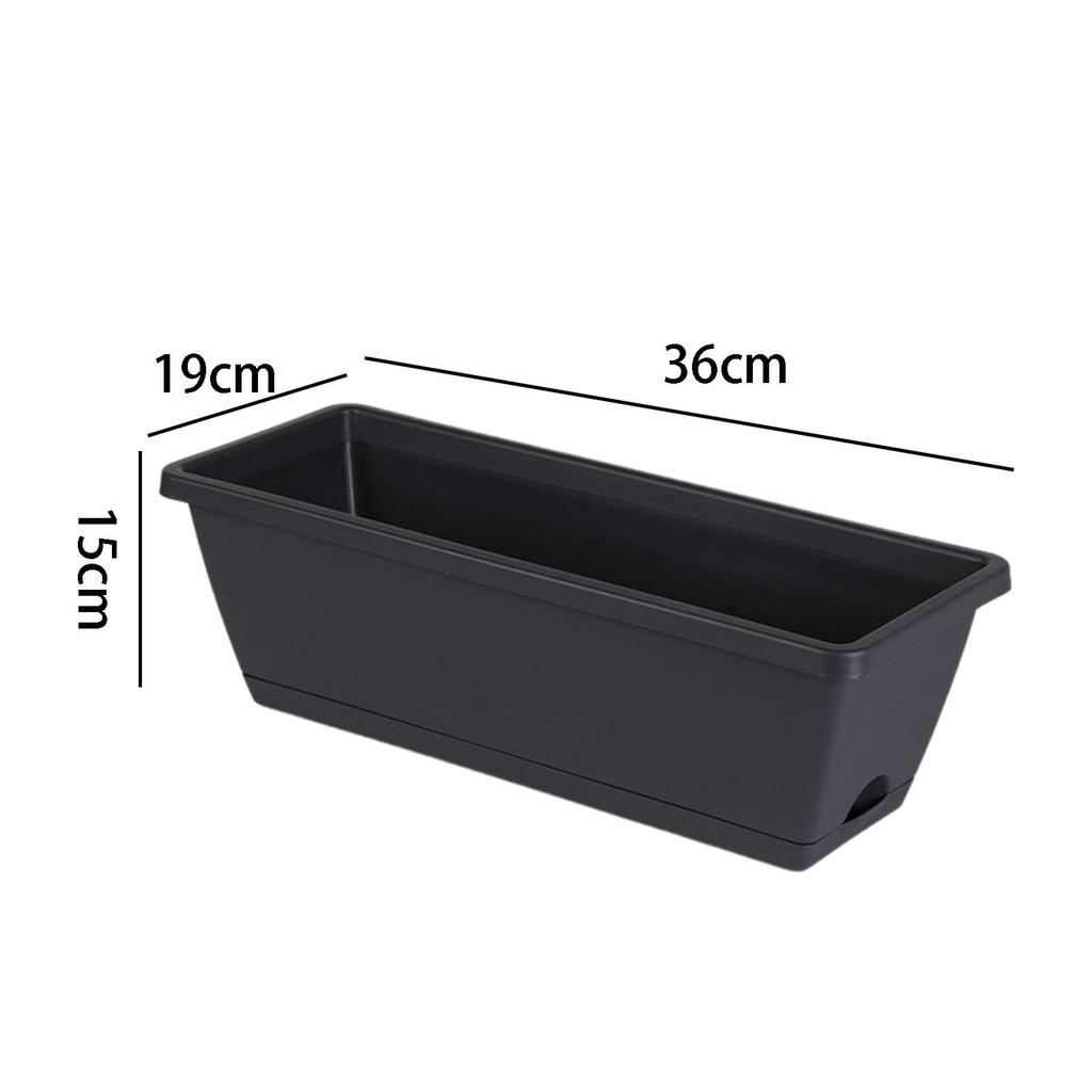 2 Pieces Window Box Planter Planter Boxes Rectangle Plant Containers Decoration Organizer Plant Pot Er Pot for Outdoor