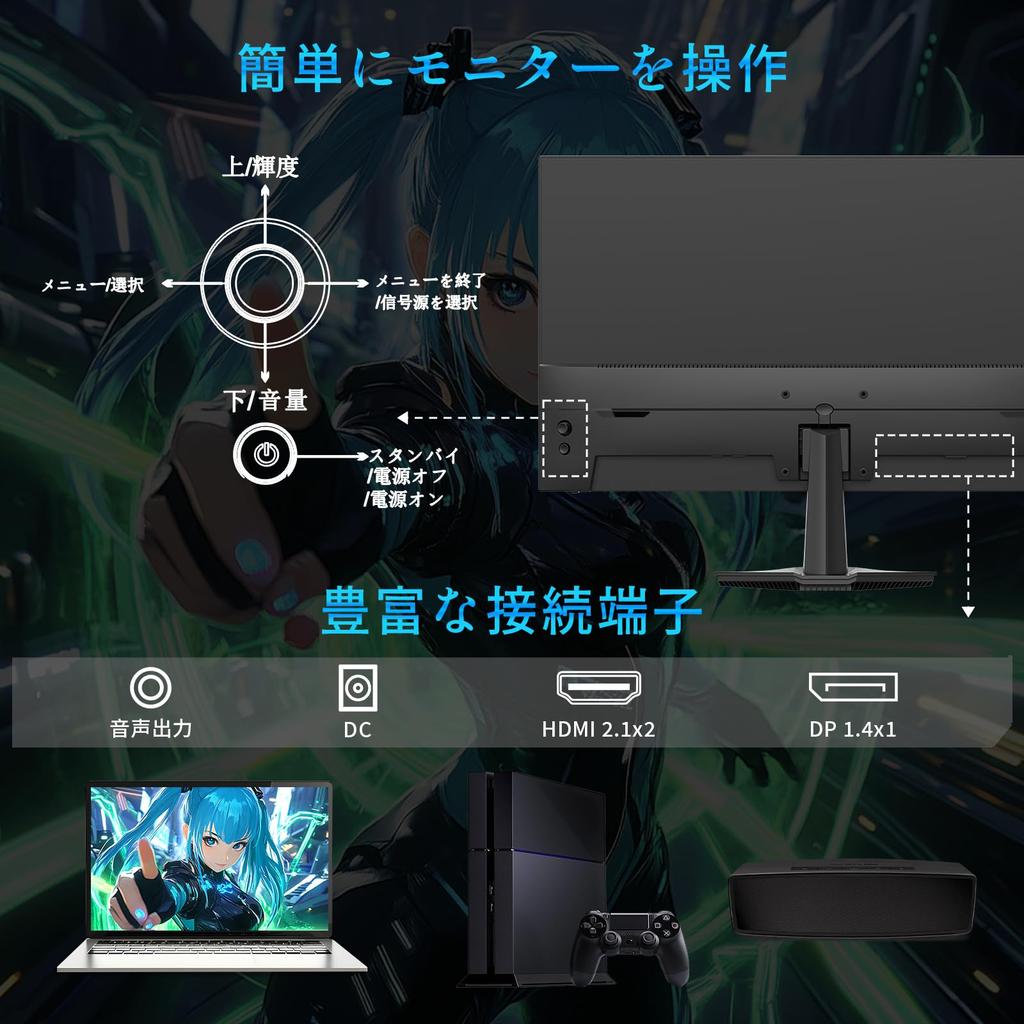 Minifire Gaming Dual sRGB Wide Color 320nit High 1ms Response Matte IPS VESA Adjustable HDMI DP Low Blue Warranty Monitor, 24.5-inch, HDMI,