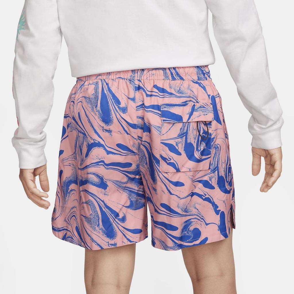 Nike Sportswear Logo Print Woven Lined Casual Shorts Men Shorts Bleached-Coral FZ2234-697