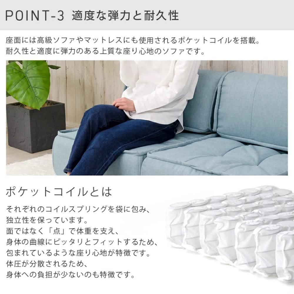 Seltan Cushion Darian Mustard Backrest Floor Pocket Coil High Resilience Made In Japan Set A1148a-630YE, A1149a-630YE