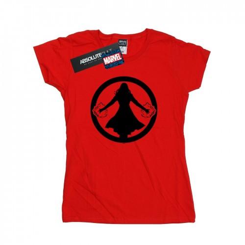 

Marvel Womens/Ladies Scarlet Witch Symbol Cotton T-Shirt XXL білий