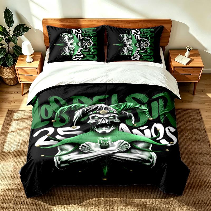 Atletico Nacional (1) 3pc set suitable for master bedrooms soft and comfortable an ideal gift for family and friends Includes one duvet cover and two