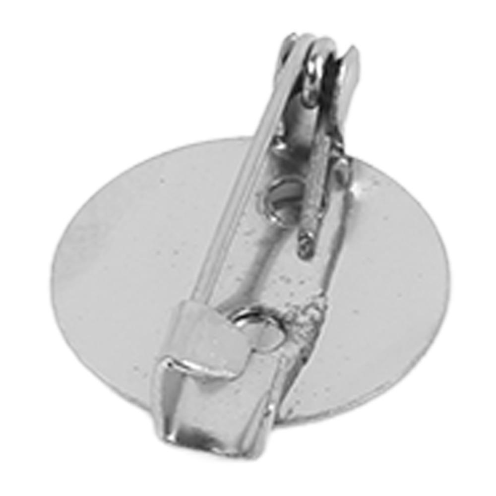 100pcs Metal Brooch Clasps Silver Brooch Blank Round Tray Brooch Clasp Clip Pins  DIY Jewelry Craft
