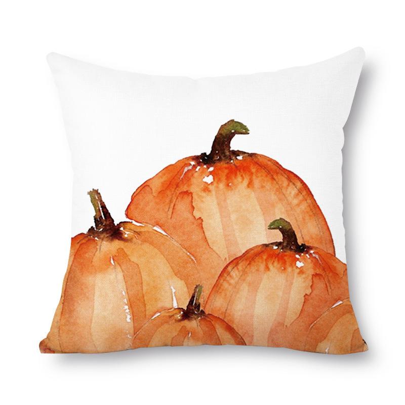 Thanksgiving Autumn Leaves Golden Short Plush Pillow Cover Office Sofa Cover Cushion Cover