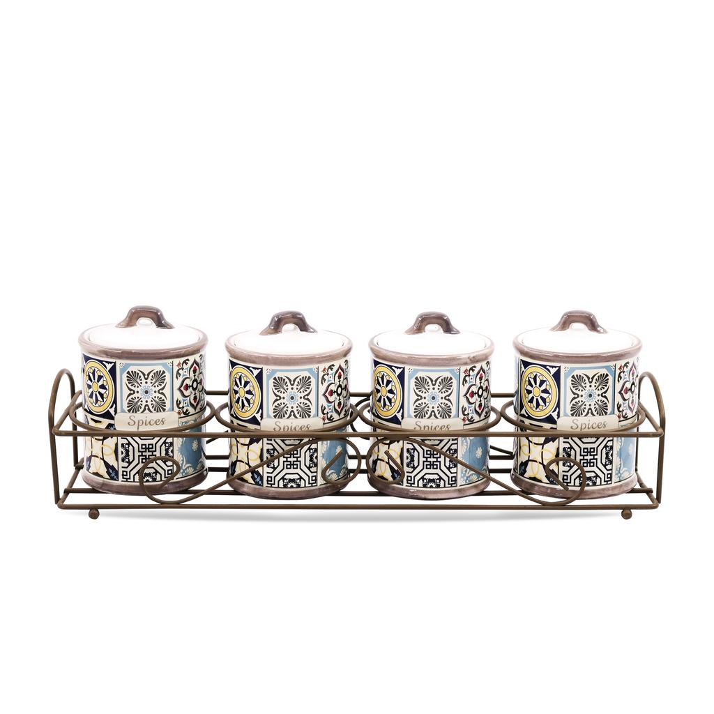 Zestaw 4 pojemników na przyprawy MAESTRO Holiday in Porto MR-20005-04CS