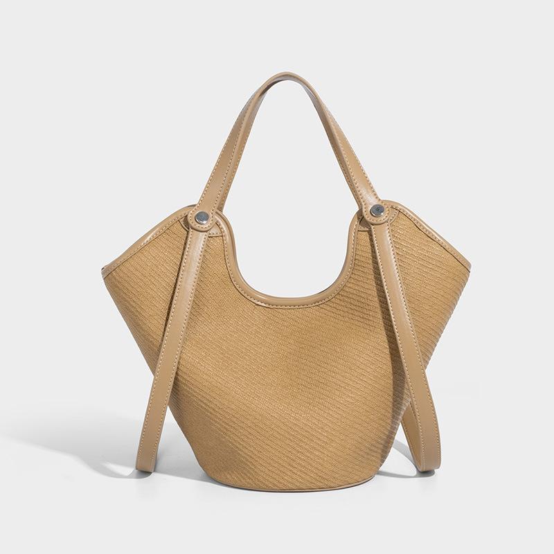 

Simple Lightweight Basket Tote Bag for Women 2025 Autumn New Woven Dumpling Bag Single Shoulder Fashion Crossbody Bag хакі