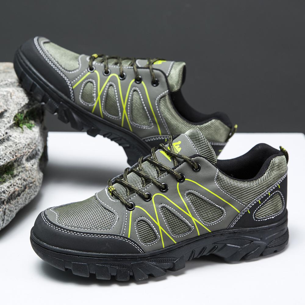 

Мужская обувь большого размера, обувь для активного отдыха, трендовая, удобная, универсальная мужская спортивная обувь, сетчатая, дышащая, толстая подошва 45 армия зеленый