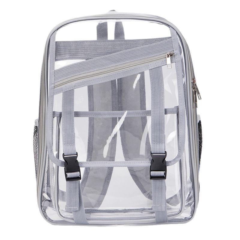 Schoolbag transparent backpack male junior high school student PVC schoolbag female 1011 new large-capacity anti-splashing backpack