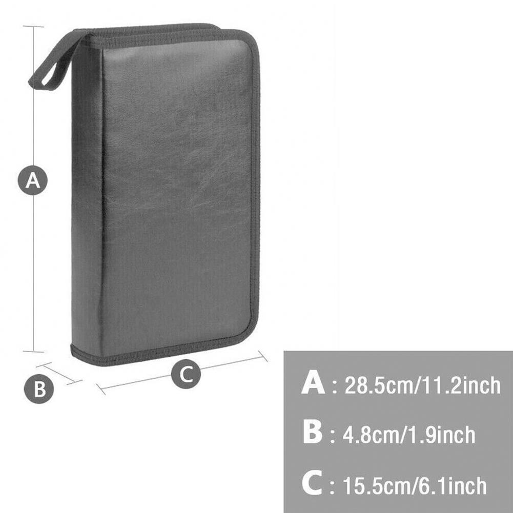 Portable Zipper DVD CD Holder 80pcs Capacity Storage Pouch Bag Dustproof Album Storage Sleeve Portable Disc CD VCD DVD Carry Bag