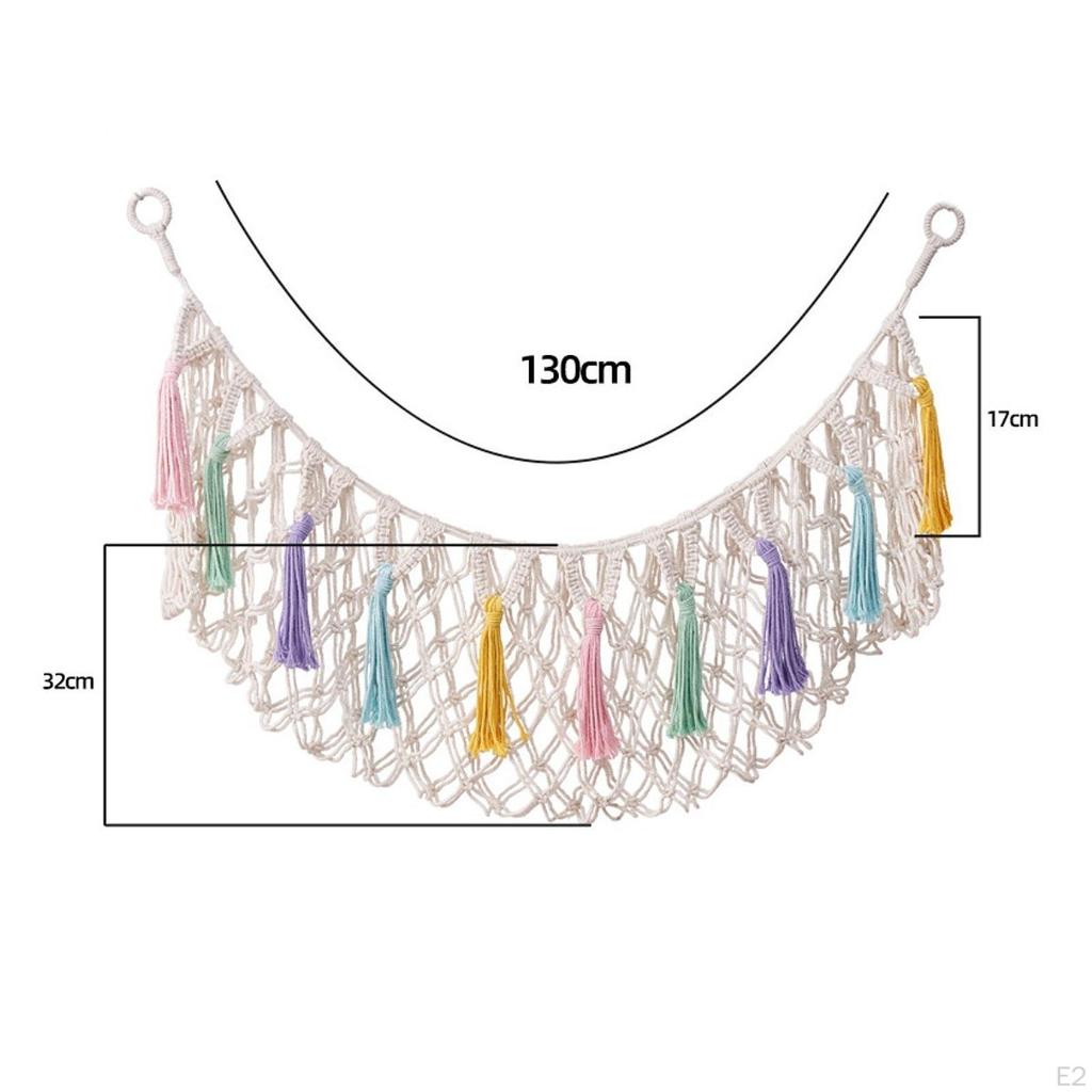 Large Stuffed Animal Net Hammock Corner Hanging Toy Organizer Collection Home Decor Boho