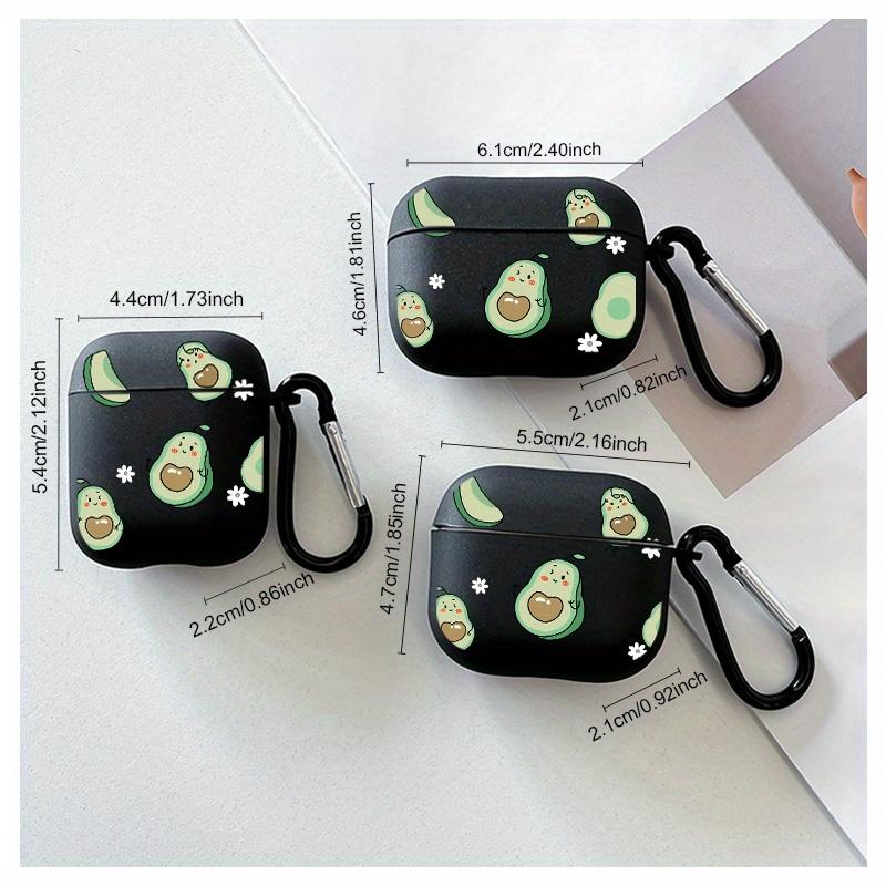 Cute Avocado Design Headphone Cover for AirPods Pro2/Pro3/Pro Anti Drop Headphone Cover for AirPods 4/3/1/2 Shock-absorbing