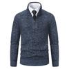 Men's Middle-aged Semi-turtleneck Zipper Men's Pullover Sweater Fleece Autumn and Winter Pullover