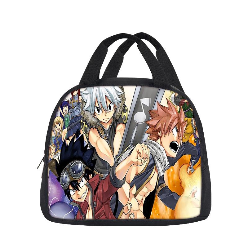 Fairy Tail Cartoon Handbag Insulated Lunch Bag School Bags and Girls Best Gift Stationery Suitable for Juice and Food