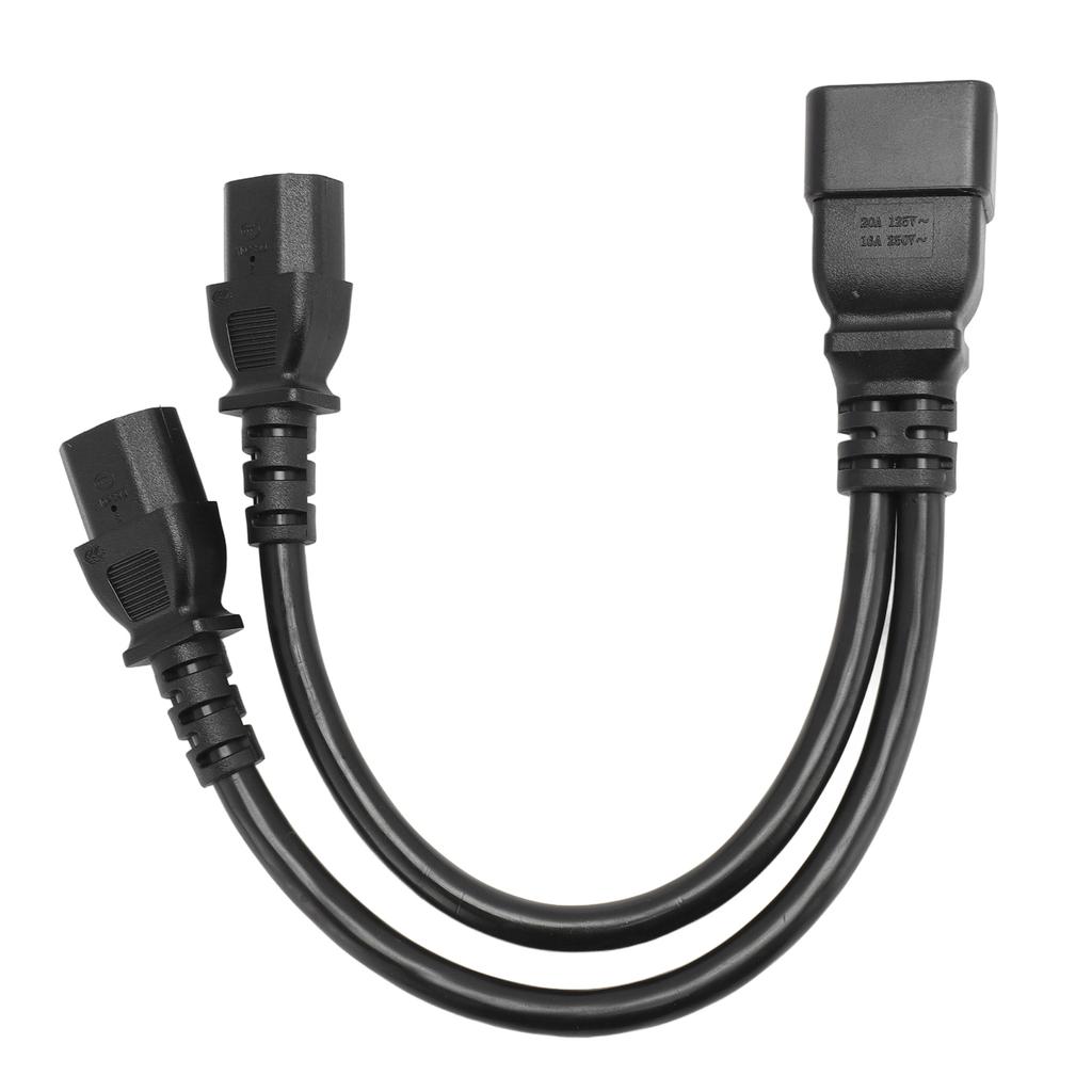 IEC320 C20 to Dual C13 Splitter Power Cord IEC320 C20 Male to IEC320 C13 Female Y Splitter Converter Adapter Cable