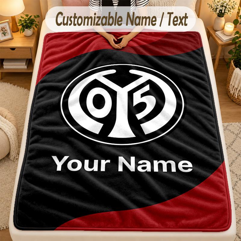 Flannel BlanketMainz 05 Custom Name Text Personalized Soft Warm Throw Blanket Home Decor Gift