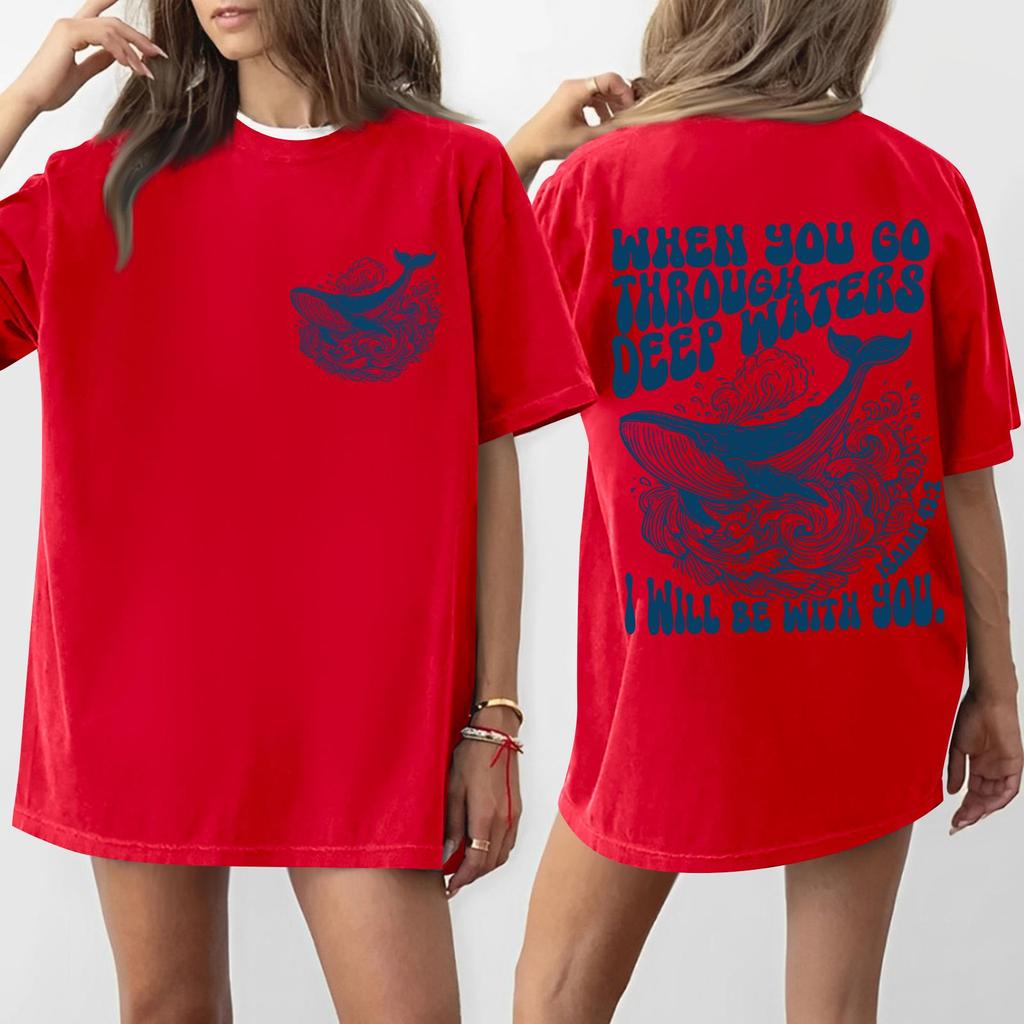 Women's Round Neck Printed Short-sleeved T-shirt Top