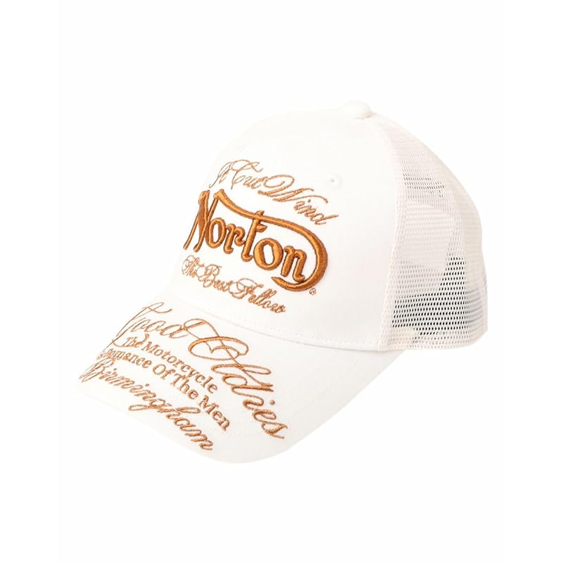 

[Norton] Shiny logo mesh cap men s ladies hat mesh cap snapback free size 251N8702 white F