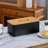 Vertical Stripe Carbon Steel Bread Bin