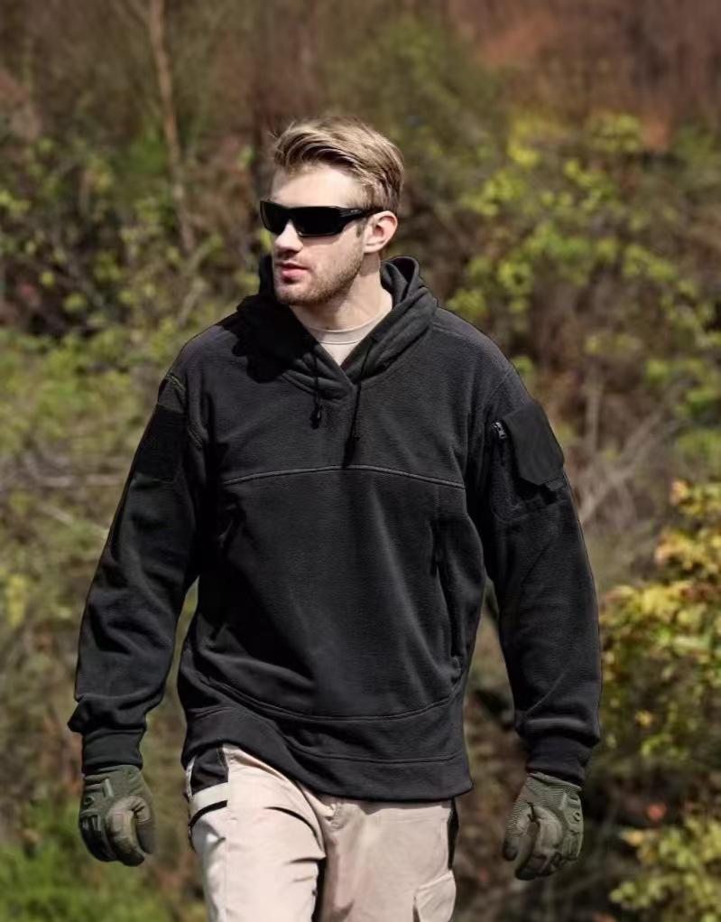 2025 Men's Tactical Hooded Fleece Sweatshirt for Fall/Winter