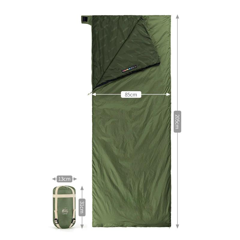 

Сверхлегкий хлопковый спальный мешок, водонепроницаемый, весна-лето, спальный мешок для кемпинга на открытом воздухе