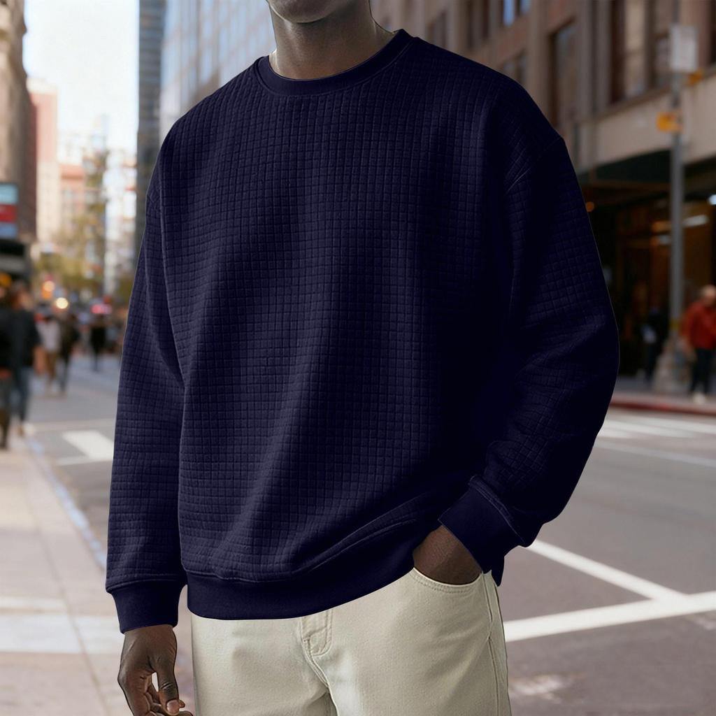 Men's Casual Loose Long-sleeved Round Neck Sweatshirt