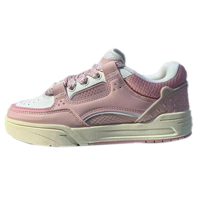 

Anta AOJIE Comfortable Slip Resistant Abrasion Resistant Low top Skateboard Shoes Women s Pink 122338040S-3 36