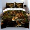 Leopard Jungle Print Decor Set Soft Comfortable Duvet Cover Bedding Set Included 1*Duvet Cover & 2*Pillowcases, Gift