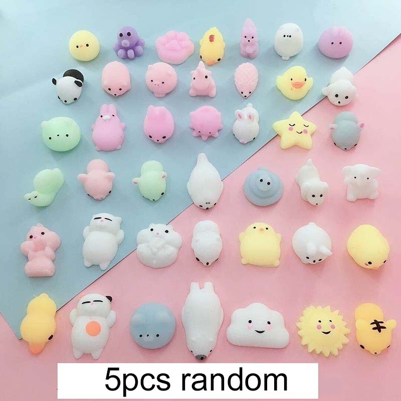 5/10/20pcs Mini Cute Soft Squishy Fidget Toy Children Kawaii Mochi Cat Anti Stress Reliever Sensory Squeeze Xmas Gift TMZ