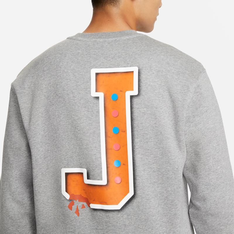 Jordan Sweatshirts Men's Carbon Gray Crew Neck Moderate Regular FD0594-091