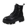 2024 New  Boots Female BritishStyle All The Thick Soled Net Red Autumn Thin Shoes Fashion Single Ankle Boots
