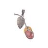 Natural Pink/Black Rhodonite Pendant 925 Sterling Silver Handmade Jewelry 1.69" PP-55-33