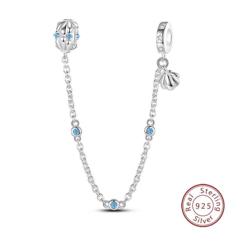 New Copper Ocean Series Mermaids Shell Charms Beads Fit Qikaola Original Bracelets Fine Birthday Diy Jewelry