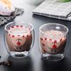 Double-Layer Cartoon Bear Insulated Glass Cup