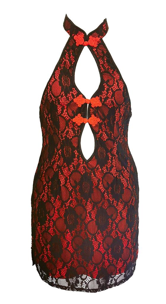 Party City Cosplay Open Lace China Red Women's