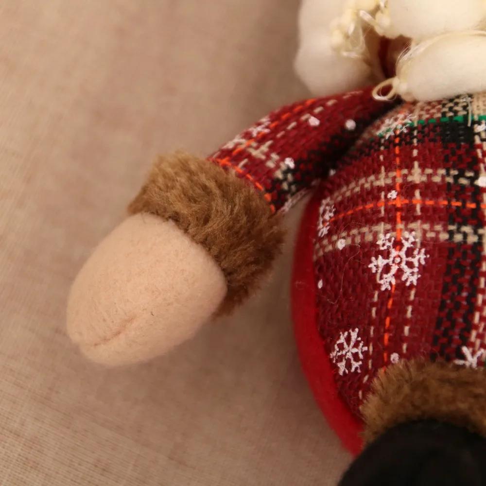 New Christmas Three-dimensional Checkered Cloth Button Ball Pendant Holiday Decoration