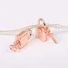 Rose Gold Plated Padlock and Key Dangle Charm 925 Sterling Silver Beads Fits Europe Bracelets DIY Jewelry Making 2022 New