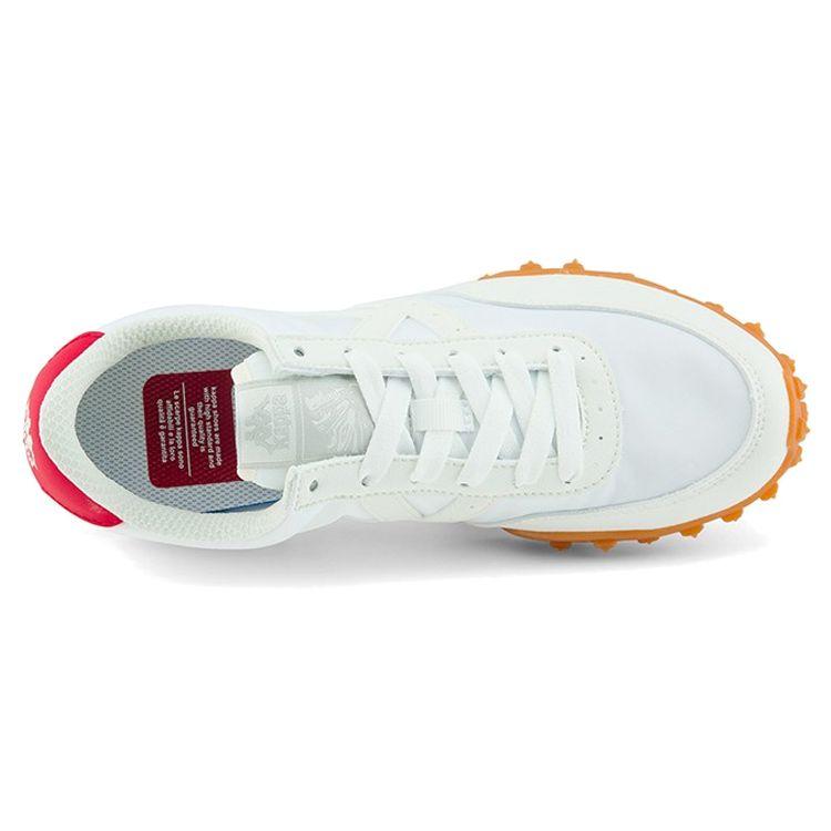 Kappa Woven Classic Shock Absorbing Non-Slip Wear-Resistant Lightweight Breathable Low-Top Casual Shoes Unisex sneakers White Red K0BY5MM27-0106