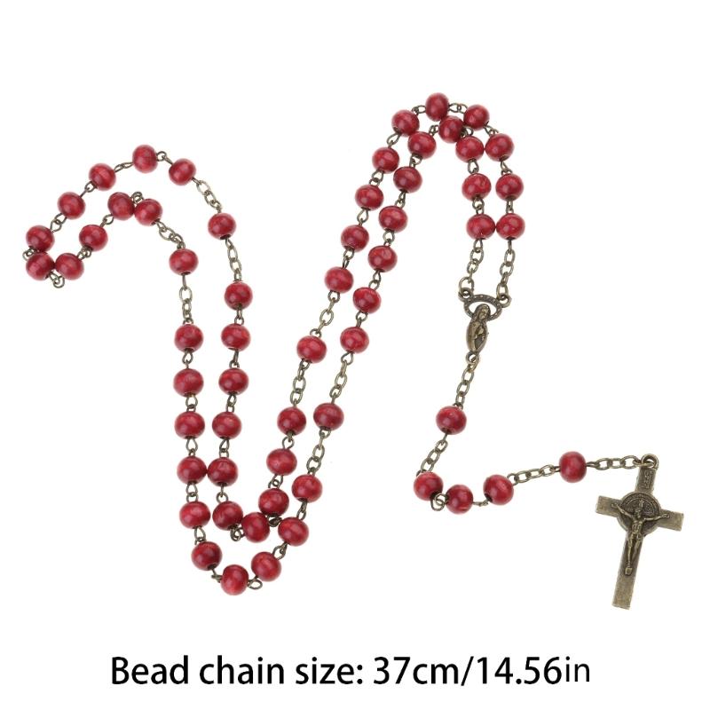 Rosary Crucifix Necklace for Men Women Crucifix Crucifix Beaded Necklace Chain Catholic Necklace  Religious Rosary Jew