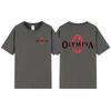 T-shirt da Uomo OLYMPIA Stampata in Puro Cotone Nuova Tendenza Estiva Hip Hop Street Sports Fitness Comoda T-shirt ad Alta Vendita da Uomo