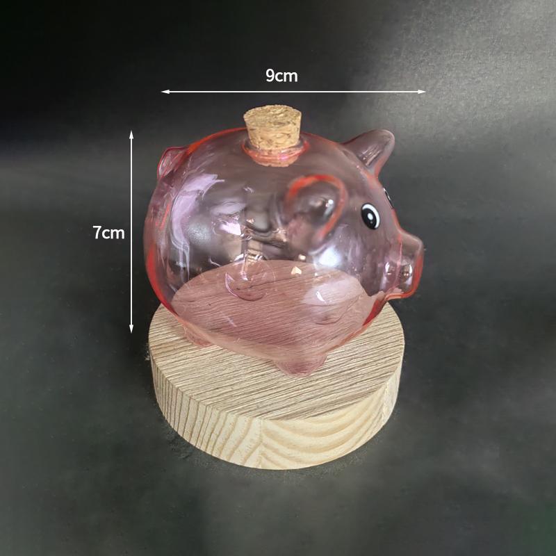 Sparschwein aus Glas, durchsichtig, Sparschwein, transparent, Spardose, Geldbehälter, Geschenk für Kinder und Erwachsene