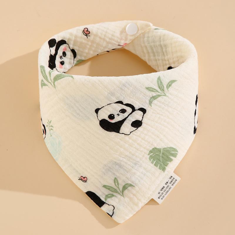 Organic Cotton Crepe Baby Drool Bib and Triangle Scarf